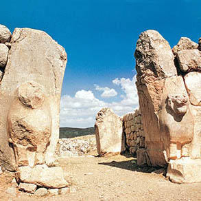 The Lion Gate—named for the stone lions on either side of the entrance. Photo: Sonia Halliday Photographs/Photo by Jane Taylor